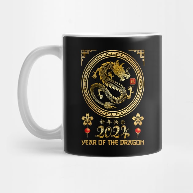 Golden Year of the Dragon 2024 Lunar New Year 2024 by Danemilin